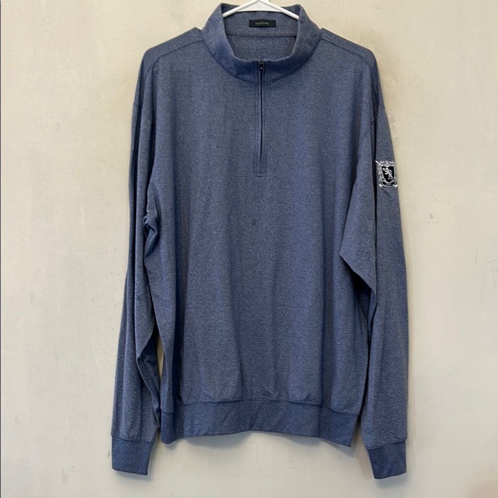 turtleson blue heather quarter zip long sleeve pullover Size XXL EUC